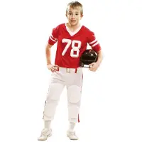 MOM Rugby Player Junior Costume Rouge 7-9 Years Enfants