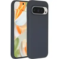 Accezz Coque Liquid Silicone pour Google Pixel 9 / 9 Pro - Bleu foncé
