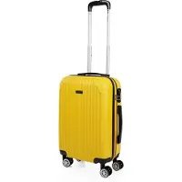 Itaca unisex. T71550-03 Valise de voyage 4 roues cabine rigide T71550 moutarde -55x38x20cm (OSFA), Casuel, ABS/Polycarbonate