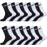 Umbro Chaussettes Lot de 20 Paires de Chaussettes Tennis homme homme - Blanc - 39 / 42