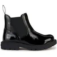 Geox - Bottines Chelsea Shaylax Effet Vernis - Noir - 34