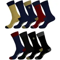 Serge Blanco Chaussettes Serge Blanco Lot de 9 Paires de Chaussettes de ville coton homme peigné doux homme || Taille 39 / 42