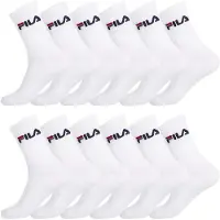 FILA Lot De 12 Paires De Chaussettes Tennis Fila : Blanc / 43-46