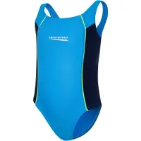 Aqua Speed Filles, Maillot de bain, Luna Kinder Badeanzug, Bleu, (128)