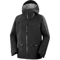 Salomon - Veste de ski imperméable - Absolute 3L Jkt M Deep Black pour Homme - Taille S - Noir