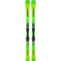 Elan Ace Slx Fusion X + Emx 12.0 Gw Fus X Blk/grn [f] Alpine Skis Pack Vert 165