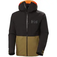 Helly Hansen Powderface, manteau de ski, hommes, noir/lynx
