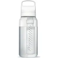LifeStraw Go Polar White GO-1L-WHT BPA-Free Plastic, gourde avec filtre de niveau 2, 1L