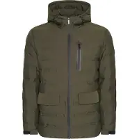 Mario Russo Padded Woven Jacket - Veste Homme - Veste d'hiver Homme - Déperlante - Coupe-vent - Vert - XL