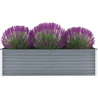 vidaXL Lit surélevé de jardin Acier galvanisé 160x40x45 cm Gris