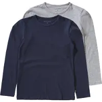 Minymo T-Shirt bleu marine / gris chiné