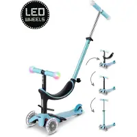 Micro mobility Trottinette - Mini2grow Deluxe Magic LED - Bleu - - UneTaille - Trottinnette