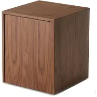 New Works Mass Table d'Appoint With drawer | Walnut