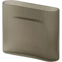 Muuto Ridge Vase Taupe Frosted Glass | H: 16.5 cm