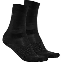 Craft Wool Liner Socks 2 Pairs Noir EU 46-48 Homme