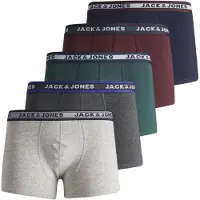 Jack & Jones Junior Sous-vêtements bleu marine / gris foncé / vert foncé / lie de vin
