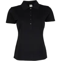 Tee Jays 145 | Polo Stretch de luxe pour femme - Couleur : Noir - Taille : XL
