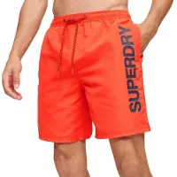 Superdry pour homme. M3010236A Graphique 17 maillot de bain rouge (L), Beachwear, Durable, Polyester recyclé