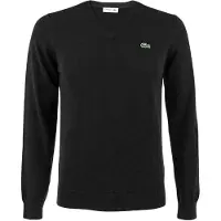 Lacoste Regular Fit Pull-over Encolure en Vnoir, Unicolore