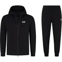 EA7 Survêtement noir / blanc