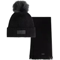 Malelions Bonnet et Écharpe Set Knitted Femmes