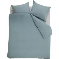 Ambiante Housse de Couette Ambiante Coton Uni Bleu-240 x 220 cm | Lits-Jumeaux