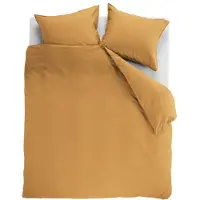 Ambiante Housse de Couette Ambiante Coton Uni Ocre-140 x 200 / 220 cm | 1-personne