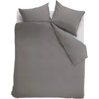 Ambiante Cotton Uni duvet cover - Lits-Jumeaux - 240x200/220 cm - Grey