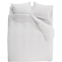 Ambiante Housse de Couette Ambiante Coton Uni Blanc-240 x 220 cm | Lits-Jumeaux