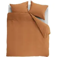 Ambiante Housse de Couette Ambiante Coton Uni Orange-200 x 200 / 220 cm | 2-personnes