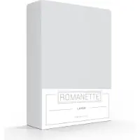 Romanette Drap Romanette Gris Clair (Coton)-150 x 250 cm (1-personne)