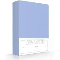 Romanette Drap Romanette Bleu Clair (Coton)-200 x 260 cm (2-personnes)