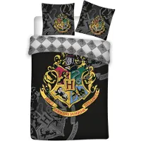 Harry Potter Bettbezug 140 x 200 cm - Poudlard Schwarz Polyester