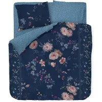 Pip studio Housse de Couette Pip Studio Tokyo Bouquet Dark Blue Percal-200 x 200 / 220 cm | 2-personnes