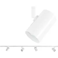 Highlight Jeu de rails monophasés 150cm Cilinder blanc avec 4 taches