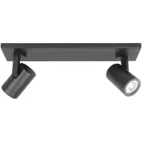 Highlight Spot monté en surface Halo Spot Noir 2 lumières droit