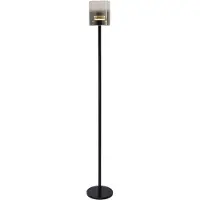 Highlight Lampadaire Salerno noir avec verre fumé