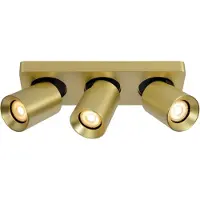 Artdelight Spot en saillie 3 lumières Megano or orientable