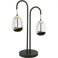Highlight Lampe de table Clear Egg noir 2 lumières