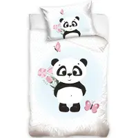 Carbotex Animal Pictures BABY Bettbezug, Panda - 100 x 135 cm - Baumwolle