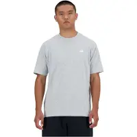 New Balance T-Shirt 'Essentials' gris chiné / blanc