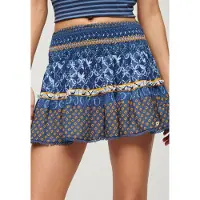 Superdry Printed Shirred Short Skirt Multicolore XL Femme