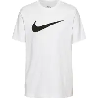Nike T-Shirt 'Swoosh' noir / blanc cassé