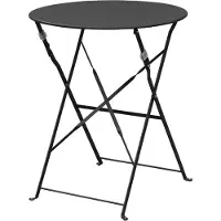 Bolero Table De Terrasse En Acier Noir 595 Mm -