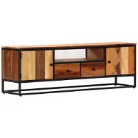 vidaXL Armoire TV 120x30x40 cm Vieux bois massif et acier