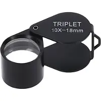 Byomic Loupe à une vue Triplet BYO-IT1018 10x18mm - Grossissement précis