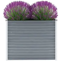 vidaXL Lit surélevé de jardin Acier galvanisé 100x40x77 cm Gris