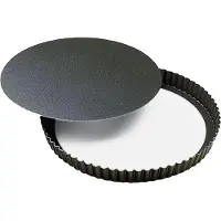 Gobel Tourtière cannelée fond amovible 28 cm, acier anti-adhésif