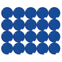 MAUL Aimants ronds - Ø 20 x 7,5 mm - force d'adhérence 300 g - bleu - 20 pièces