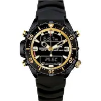 Chris Benz - CB-D200-MK1 - Montre de plongée - Quartz - DEPTHMETER DIGITAL GOLD EDITION